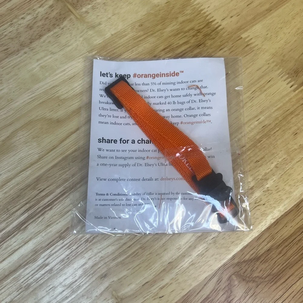 Dr. Elsey’s Orange Breakaway Cat Collar – Indoor Cat Safety